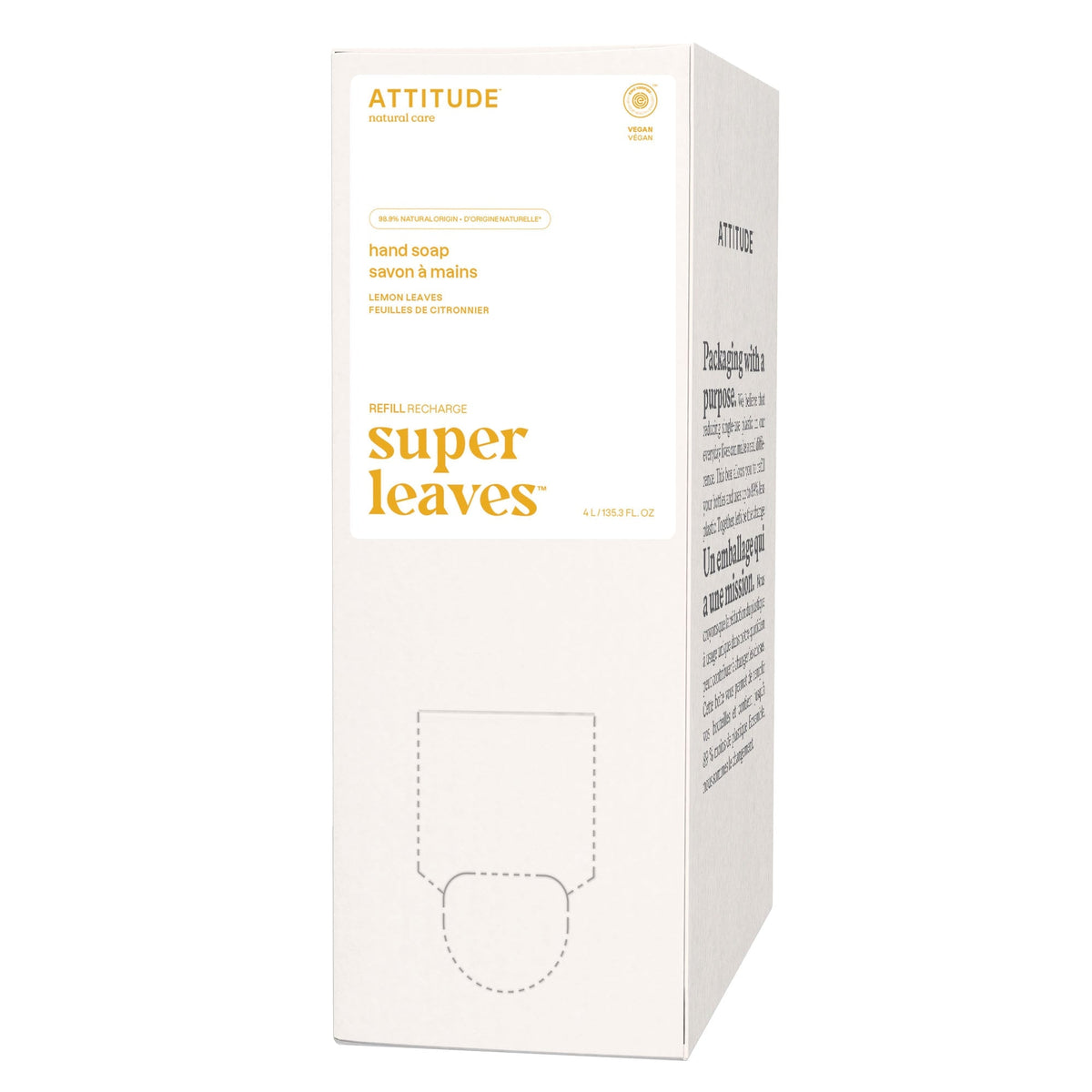 ATTITUDE Eco-Refill liquid hand soap ATTITUDE - Lemon leaves 84092-2_en?_main?- Eco-Refill 4L
